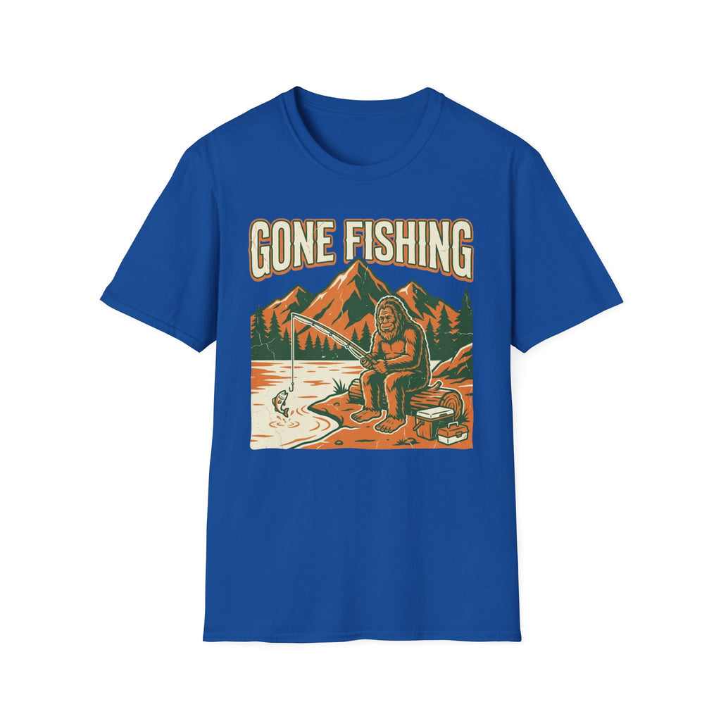 Bigfoot Gone Fishing T-Shirt