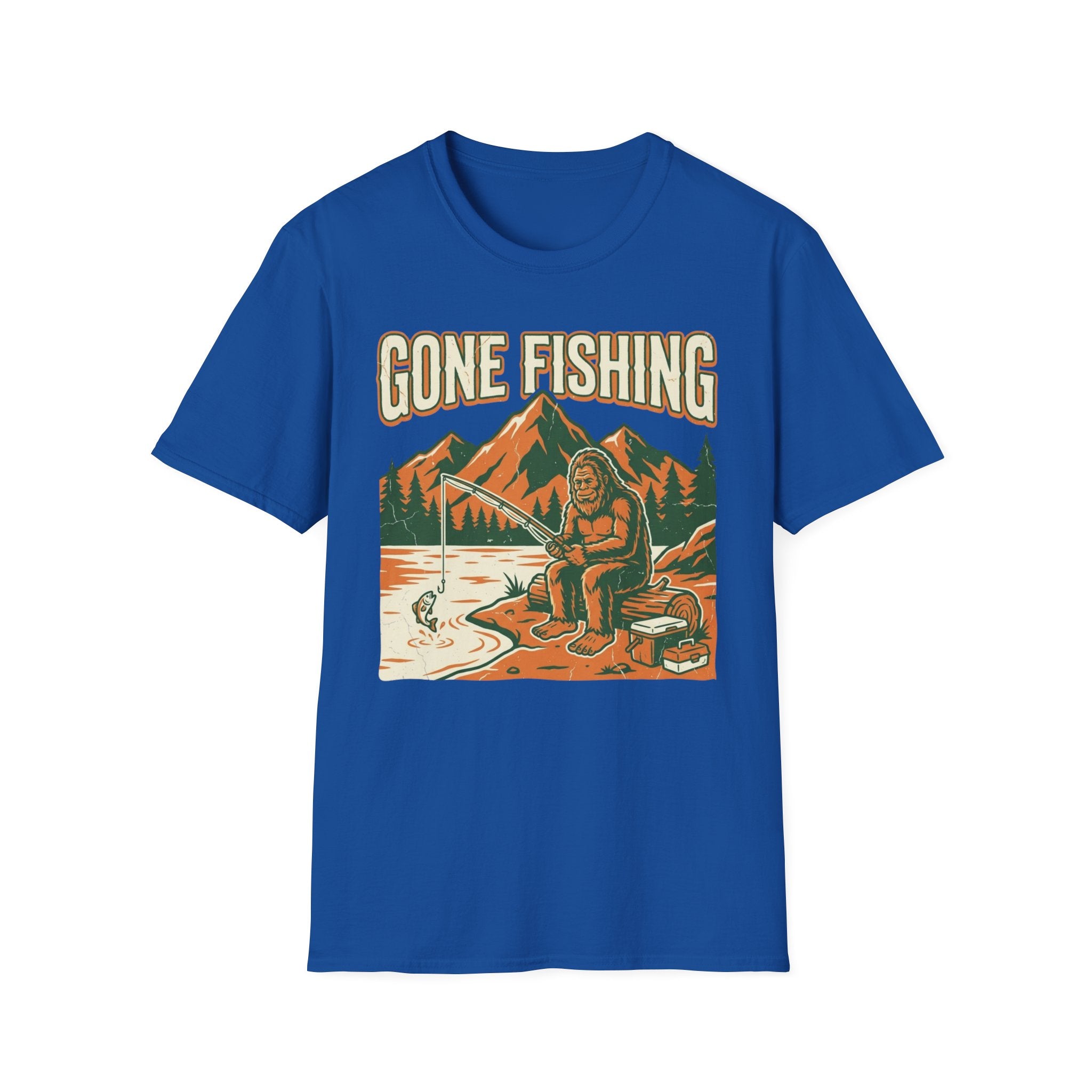 Bigfoot Gone Fishing T-Shirt