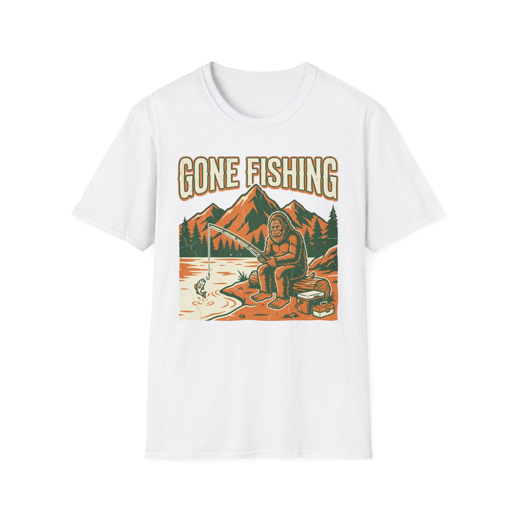 Bigfoot Gone Fishing T-Shirt