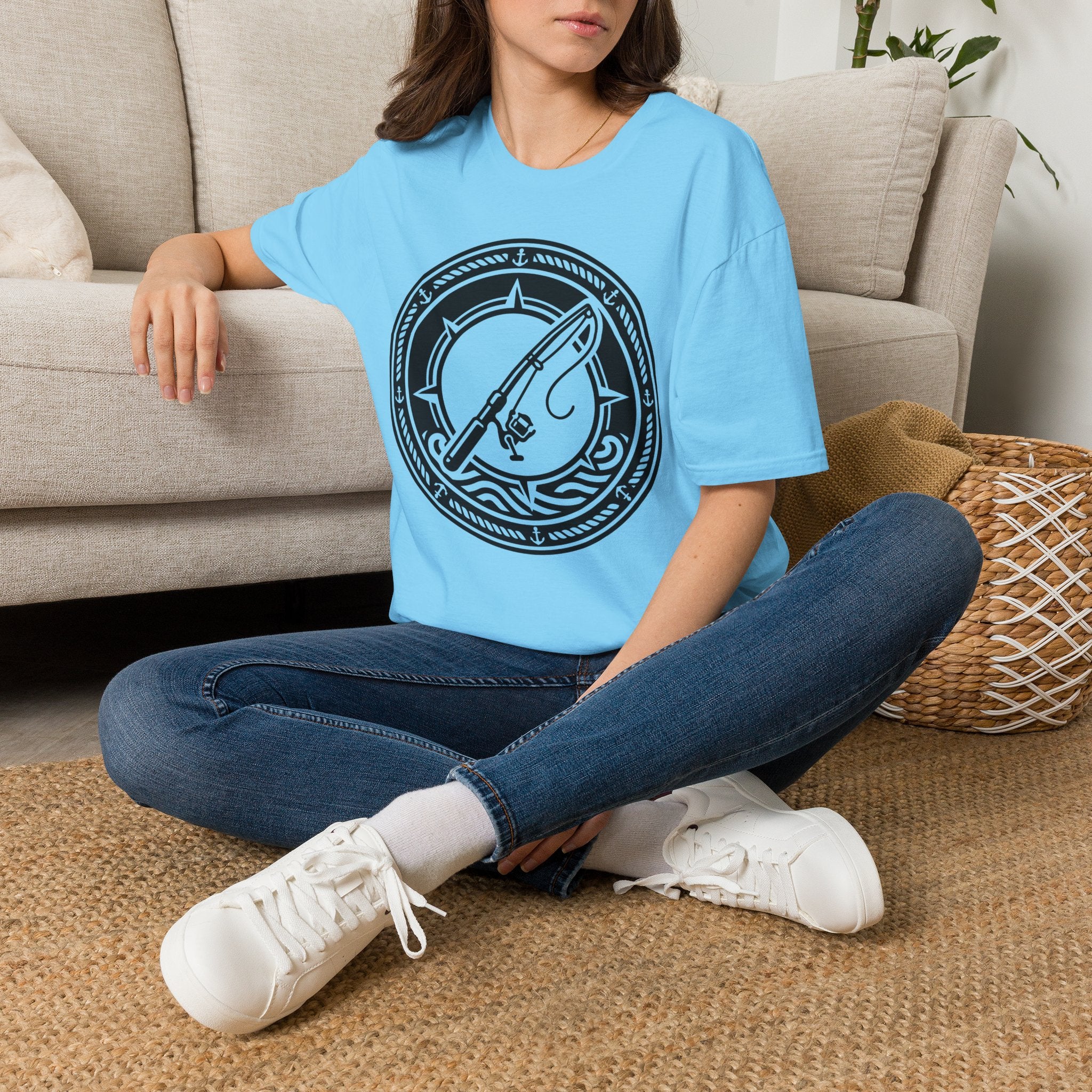 Fishing Rod Badge T-Shirt