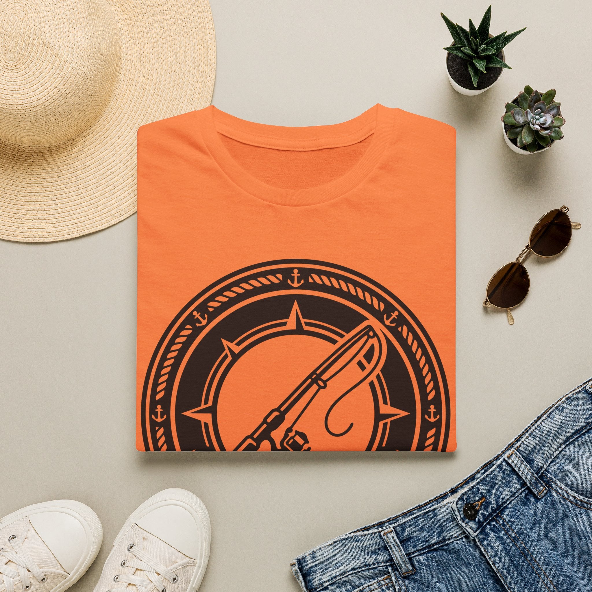 Fishing Rod Badge T-Shirt