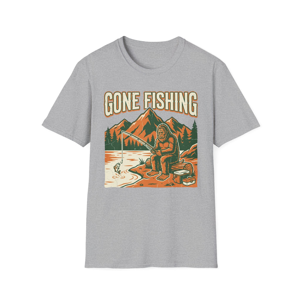 Bigfoot Gone Fishing T-Shirt