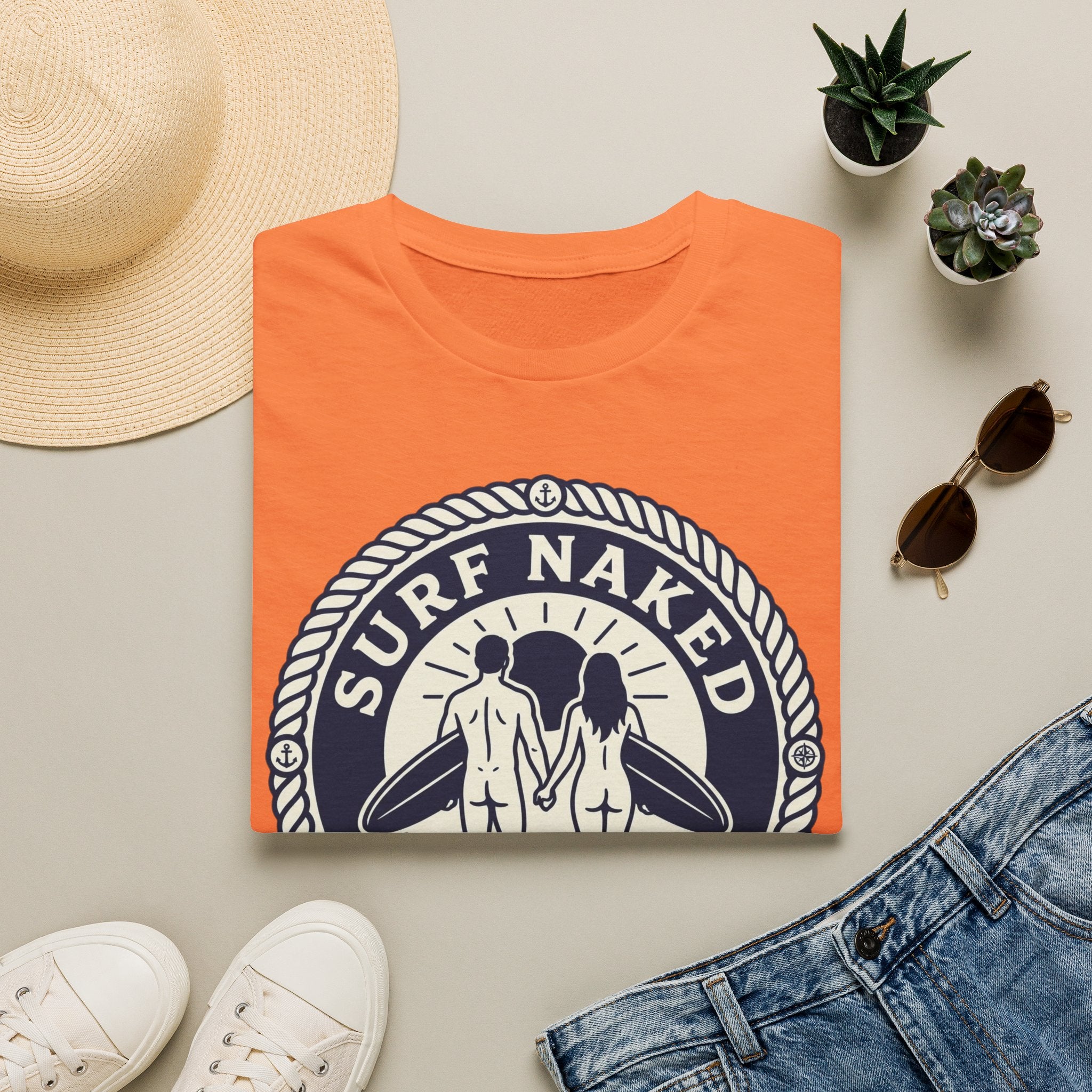 Surf Naked Couple T-Shirt