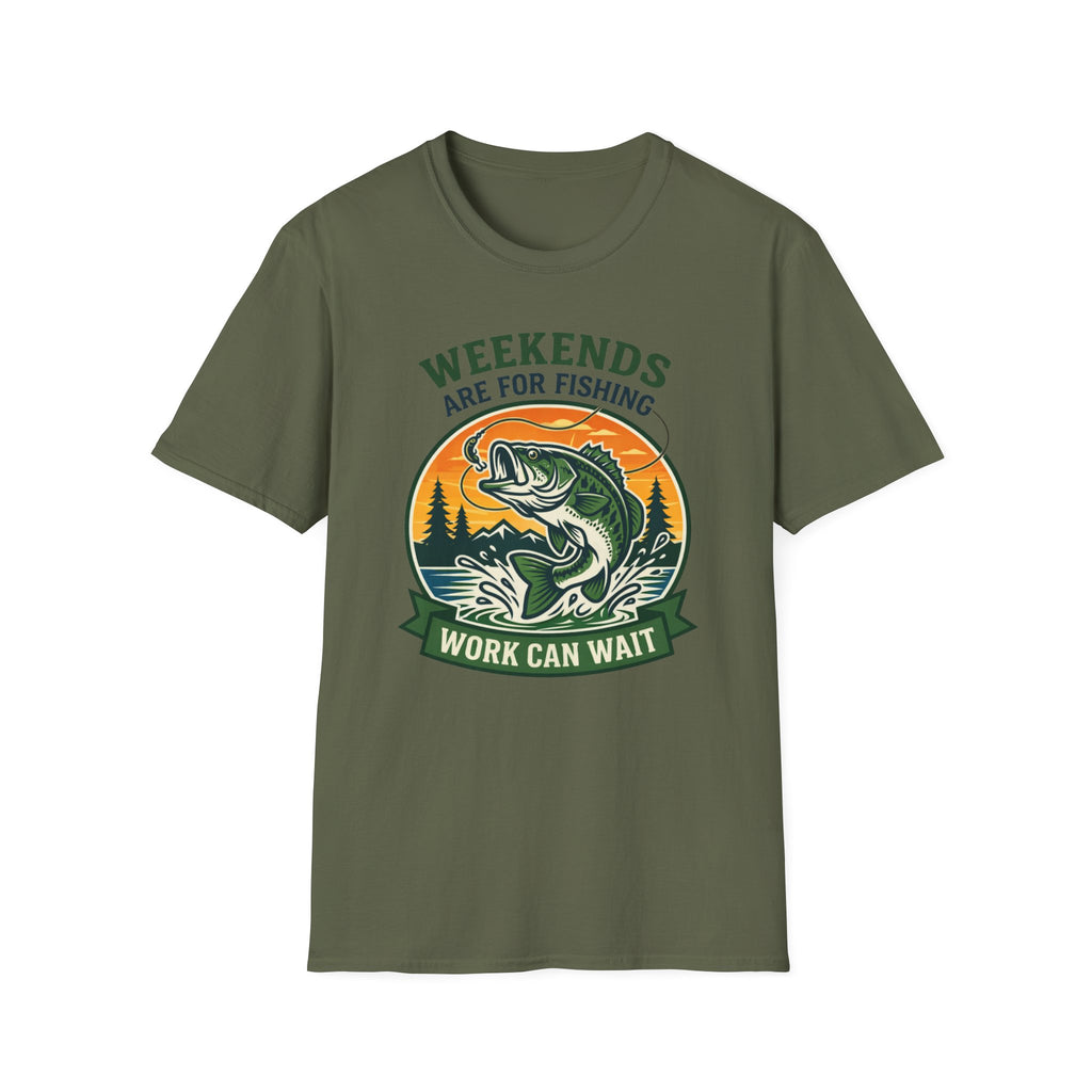 Weekends Are For Fishing Work Can Wait T-Shirt