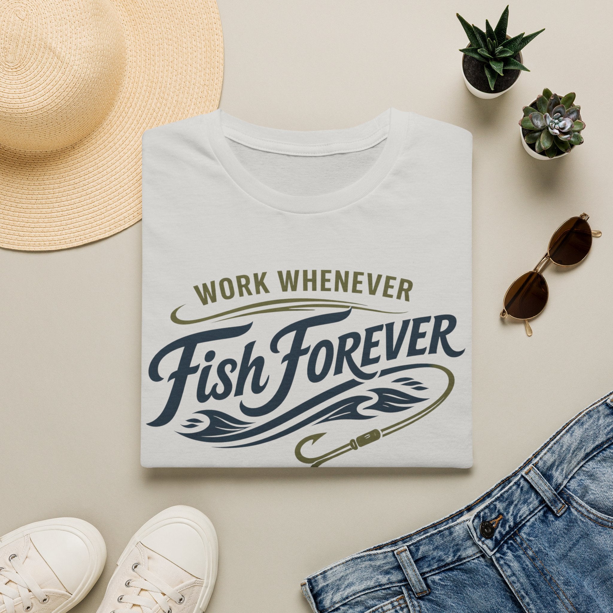 Work Whenever Fish Forever T-Shirt