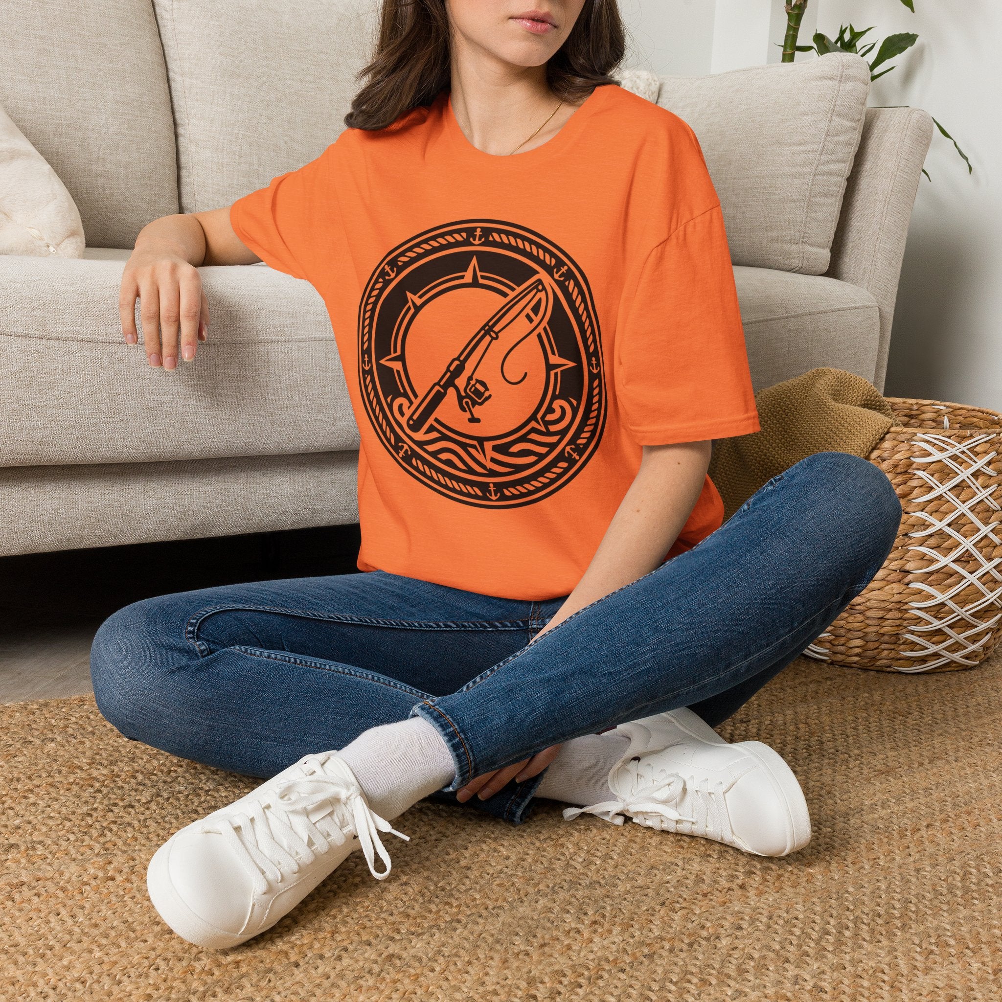 Fishing Rod Badge T-Shirt
