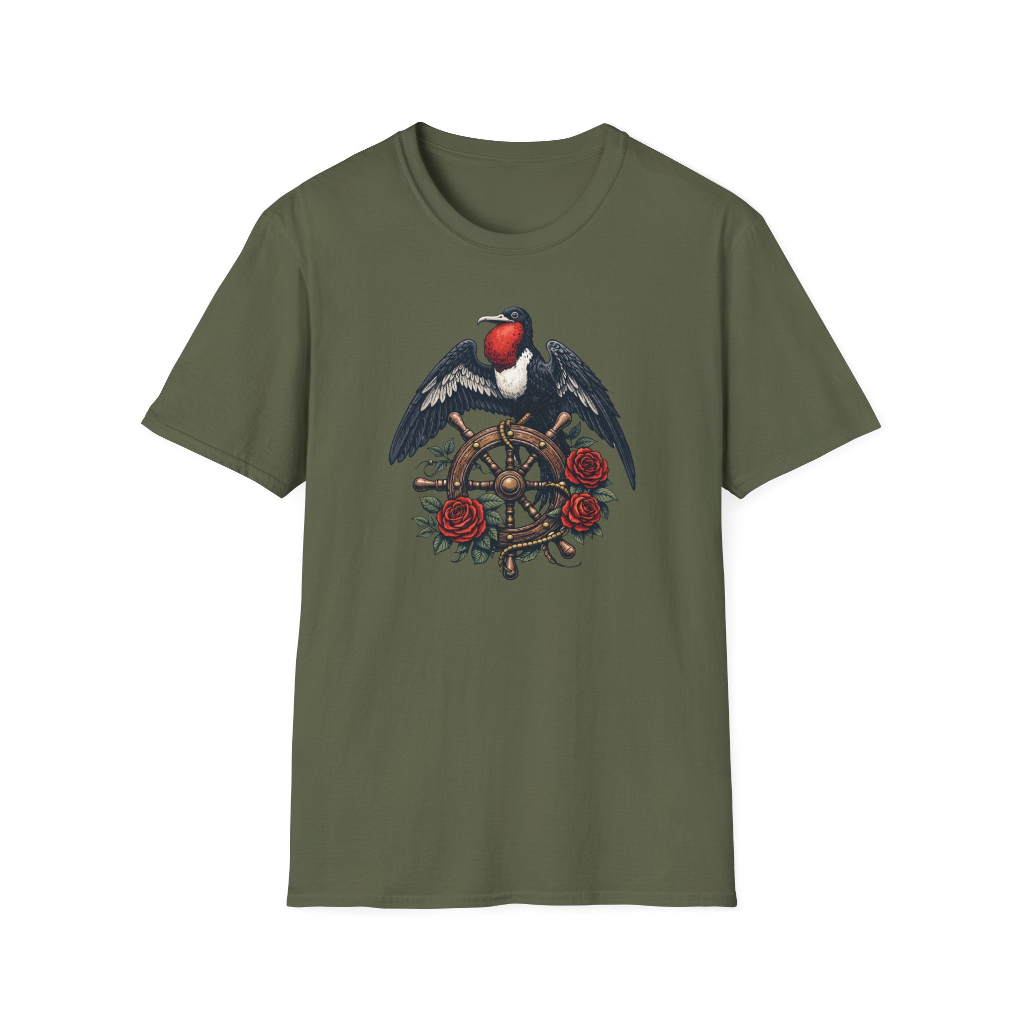 Bird Helm Roses T-Shirt